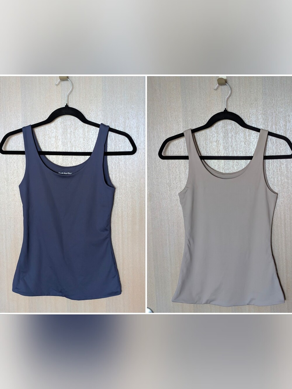 [2/$25] 2-pack Frank And Oak Smoothing Contour Tanks | Navy & Taupe | XS | NWOT